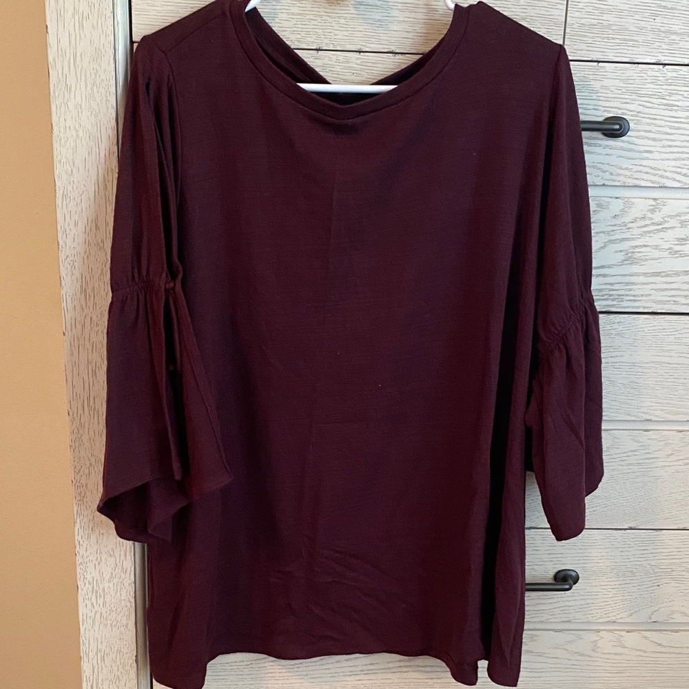 Elegant Burgundy Women's Top